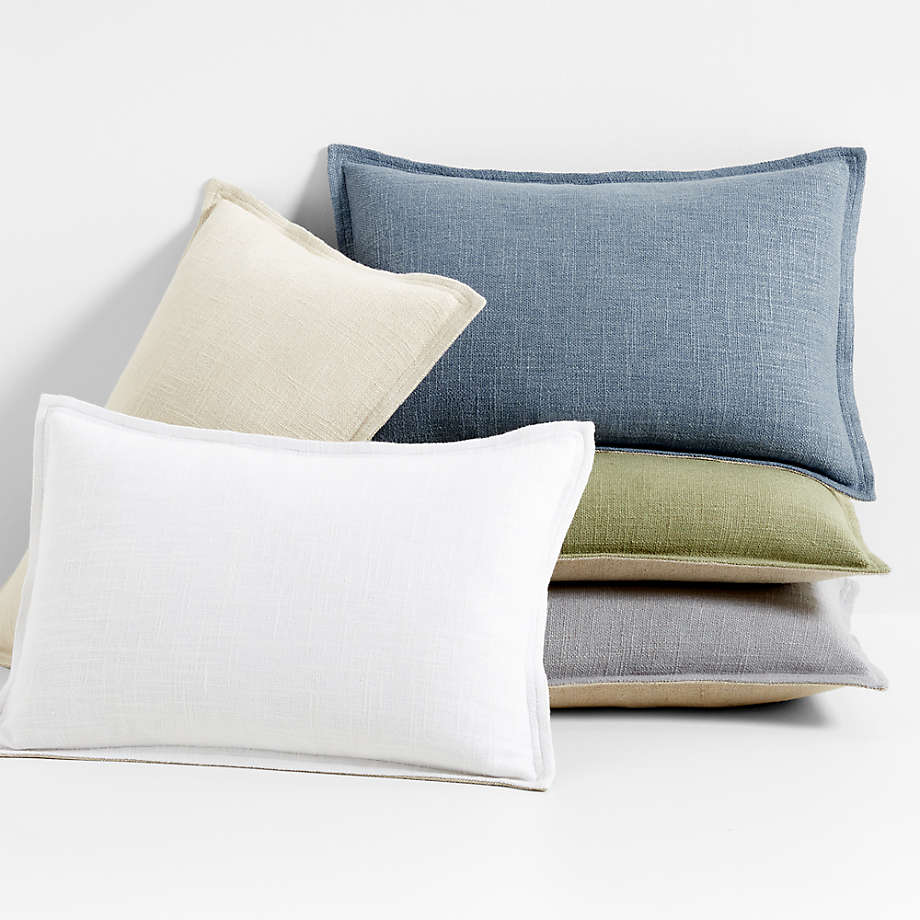 Solid White Linen Pillow – Land of Pillows