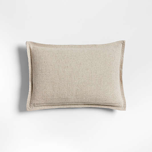 Organic Laundered Linen 18"x12" Sage Green Throw Pillow Cover