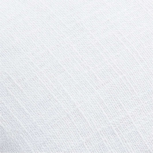 Organic Laundered Linen 18x12 White Throw Pillow Cover