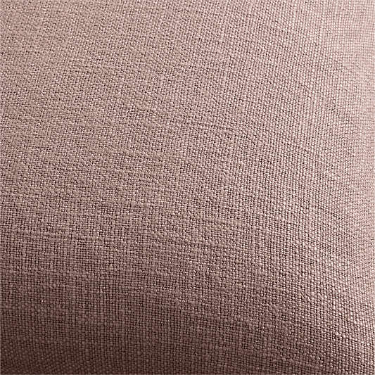 Organic Laundered Linen 20"x20" Moody Mauve Throw Pillow with Down-Alternative Insert