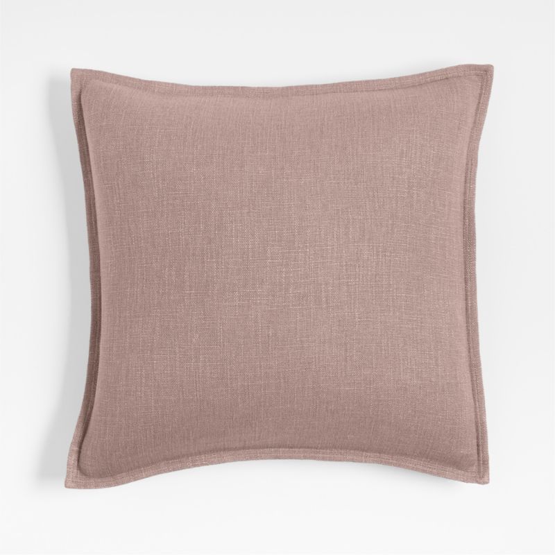 Organic Laundered Linen 20 x20 Moody Mauve Throw Pillow Cover Reviews Crate Barrel