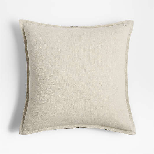 Maple Brown 20"x20" Organic Laundered Linen Throw Pillow Cover