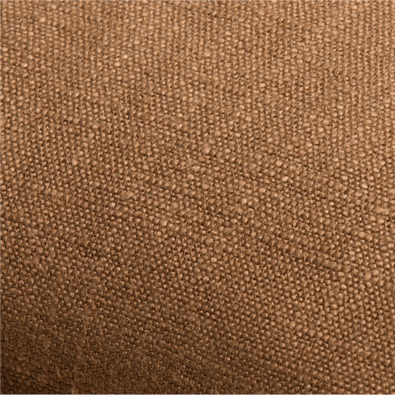 Maple Brown 20"x20" Organic Laundered Linen Throw Pillow Cover - image 3 of 11