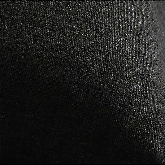 Ink Black 20'' Laundered Linen Throw Pillow