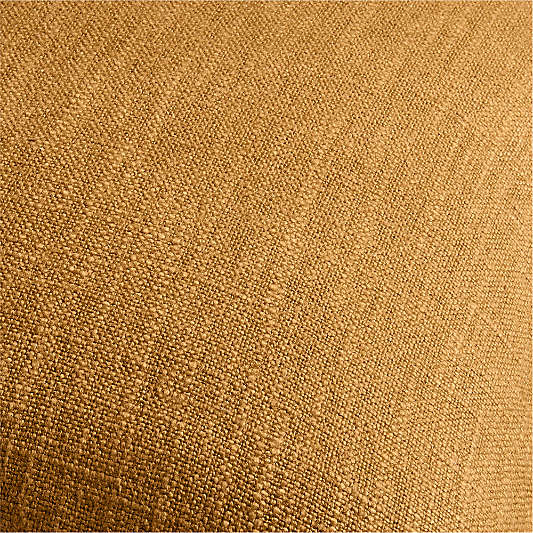 Moroccan Ocher 20"x20" Organic Laundered Linen Throw Pillow