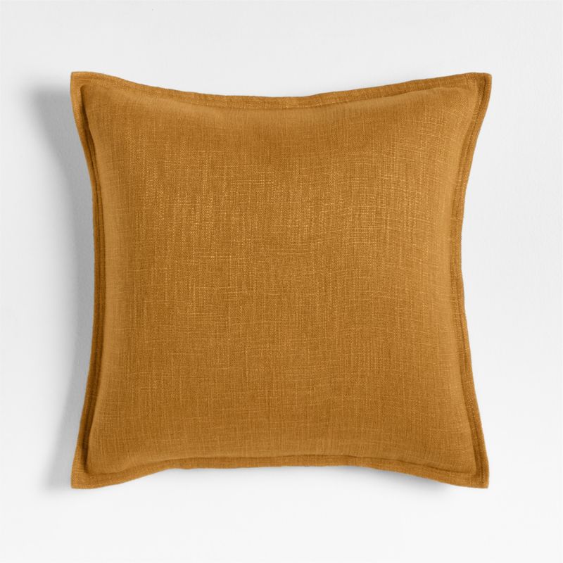 Viewing product image Moroccan Ocher 20"x20" Organic Laundered Linen Throw Pillow Cover - image 1 of 7