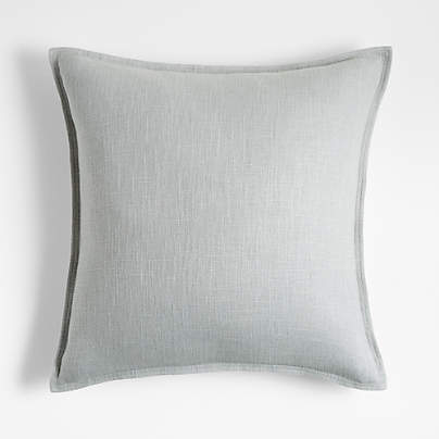 Quarry 20"x20" Organic Laundered Linen Throw Pillow Cover