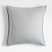 Hyde Pieced Suede 23x23 Coy Blue Throw Pillow Cover