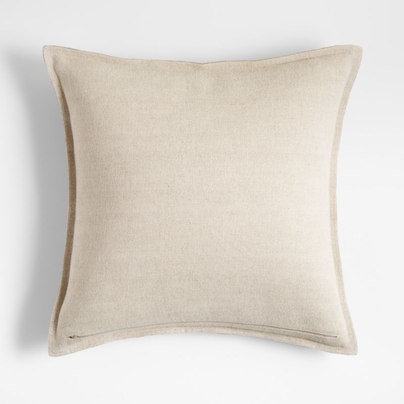 Luos Throw Pillow, Tasseled Edges, 20 Inch Pink Cotton Linen Blend main image 1