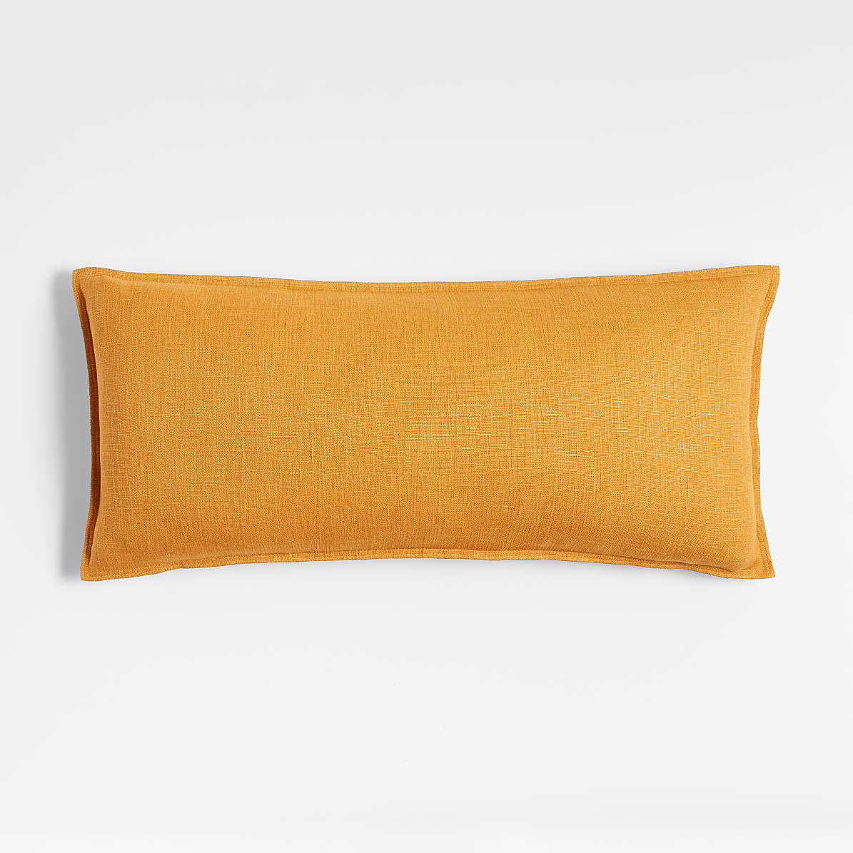orange linen pillow