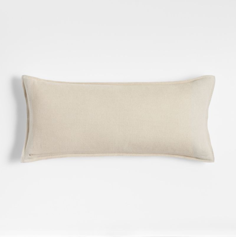 White 36"x16" Organic Laundered Linen Pillow Cover - image 3 of 8