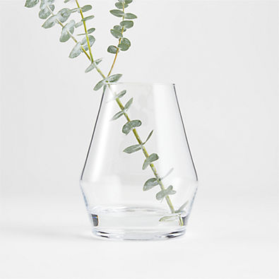 View Laurel Angled Clear Glass Vase 6.25" details