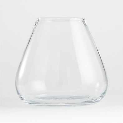 View Laurel Clear Round Glass Vase 8" details