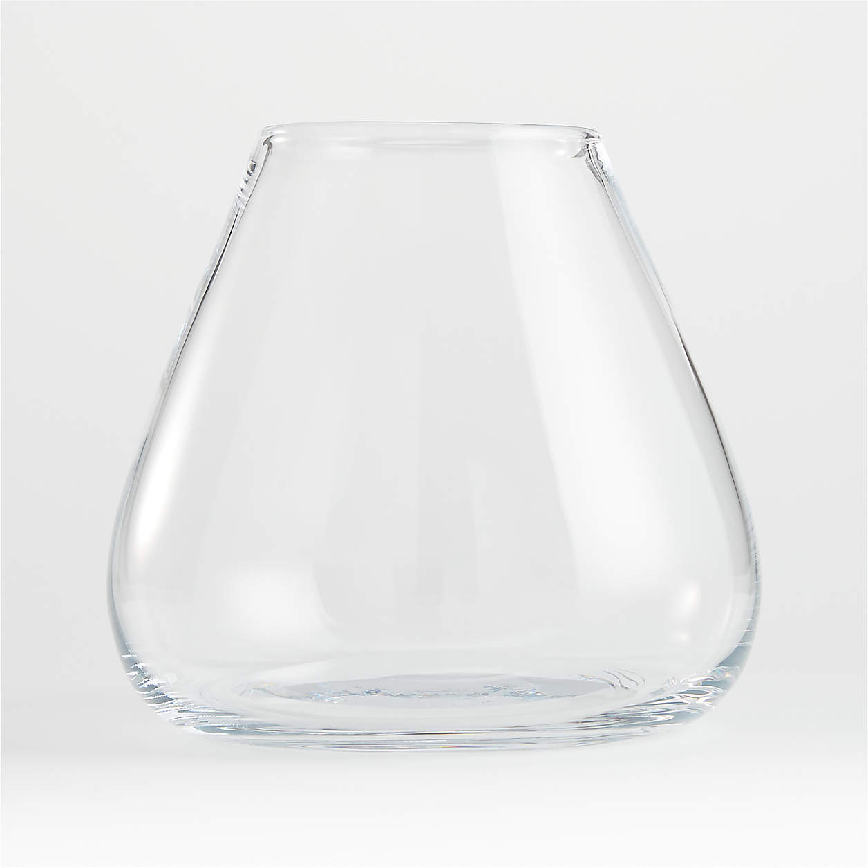 Laurel Clear Round Glass Vase 8" + Reviews Crate & Barrel