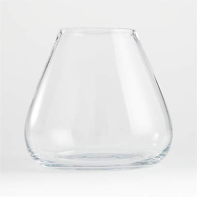 Articulatie Drama Alaska Laurel Clear Round Glass Vase 8" + Reviews | Crate & Barrel