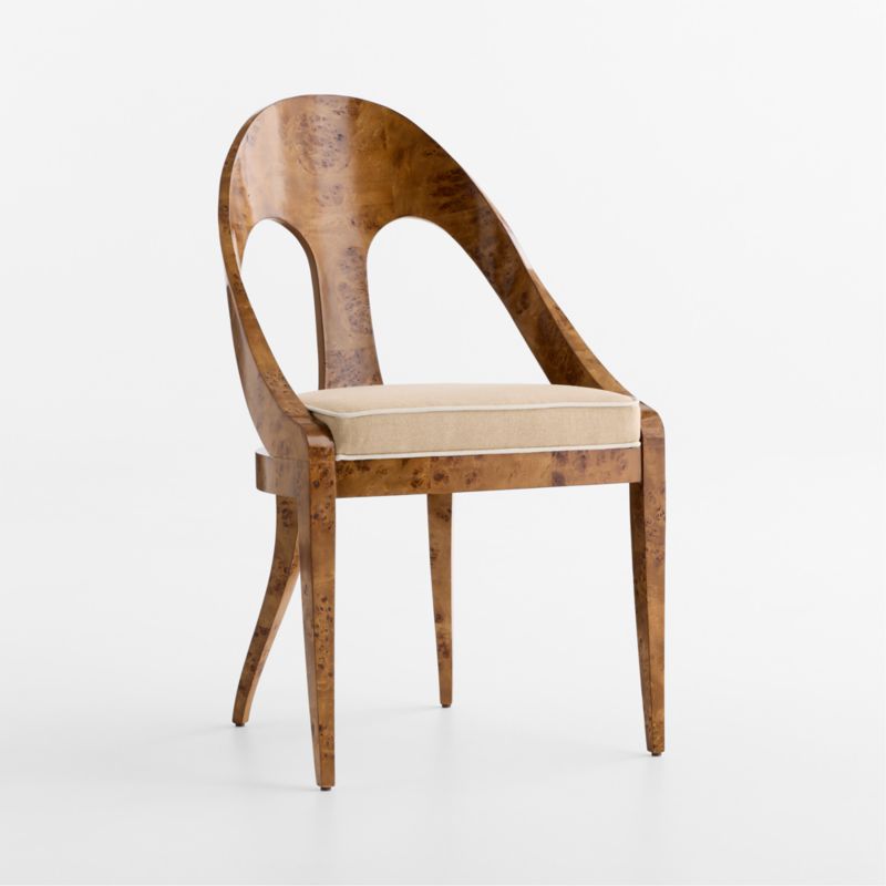 Viewing product image Laurent Burl Wood Dining Chair by Laura Harrier & Tiffany Howell - image 1 of 10