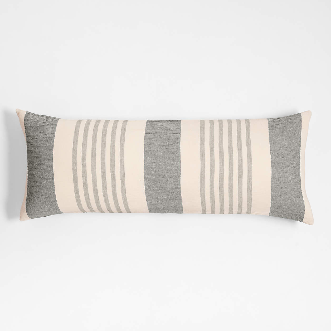 Laurentis 54"x20" Blue Crinkle Stripe Decorative Throw Pillow Crate & Barrel Canada