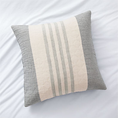 View Laurentis Blue Crinkle Stripe Euro Sham details