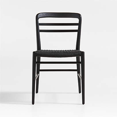 Lausen Black Wood Dining Side Chair + Reviews
