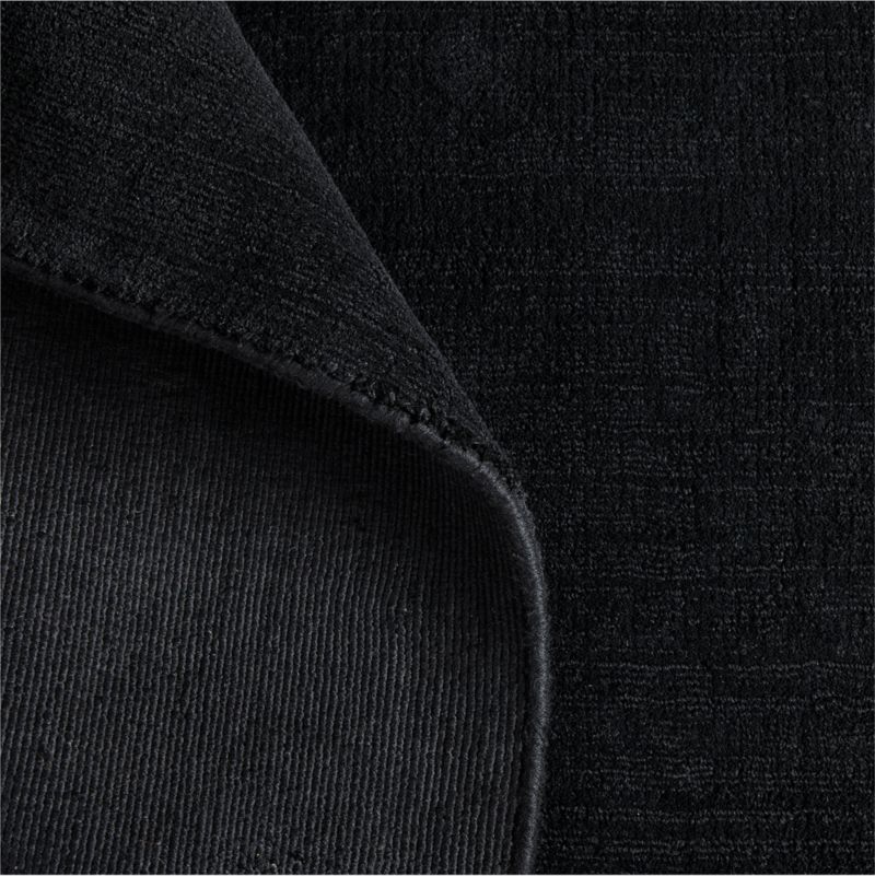 Laval Viscose Solid Black Area Rug 9'x12' - image 3 of 5