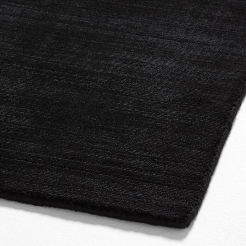 Laval Viscose Solid Black Area Rug 9'x12' - image 6 of 5