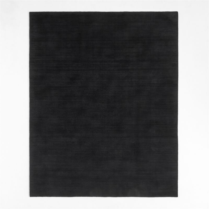 Laval Viscose Solid Black Area Rug 9'x12' - image 2 of 5