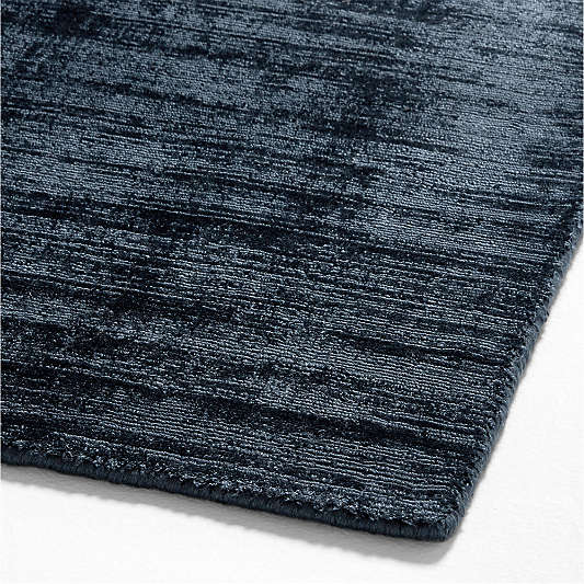 Laval Viscose Solid Blue Area Rug 8'x10'