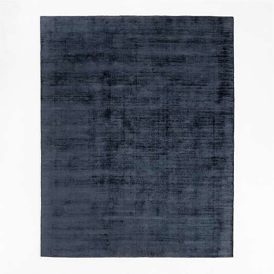 Laval Viscose Solid Blue Area Rug 8'x10'