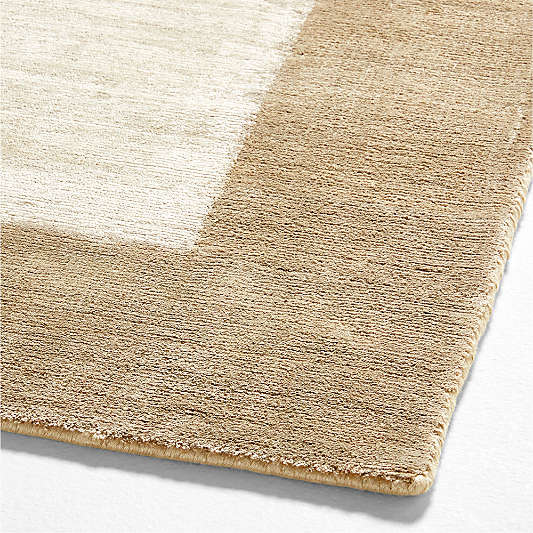 Laval Viscose Border Taupe Area Rug 10'x14'