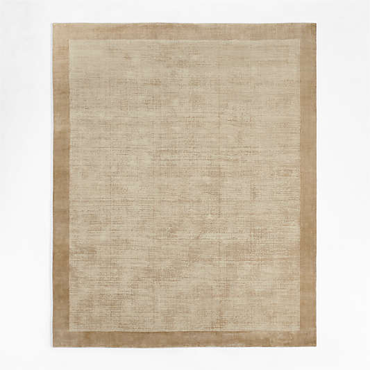 Laval Viscose Border Taupe Area Rug 10'x14'