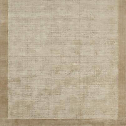 Laval Border Viscose Handwoven Taupe Area Rug 12'x15'