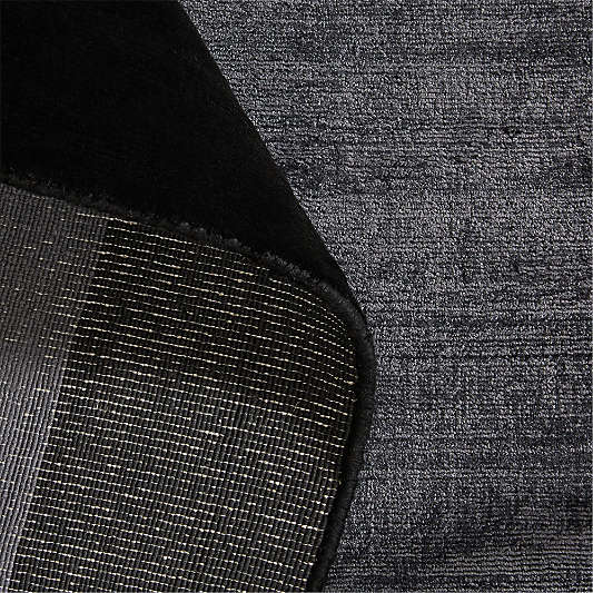 Laval Border Solid Black Area Rug 9'x12'