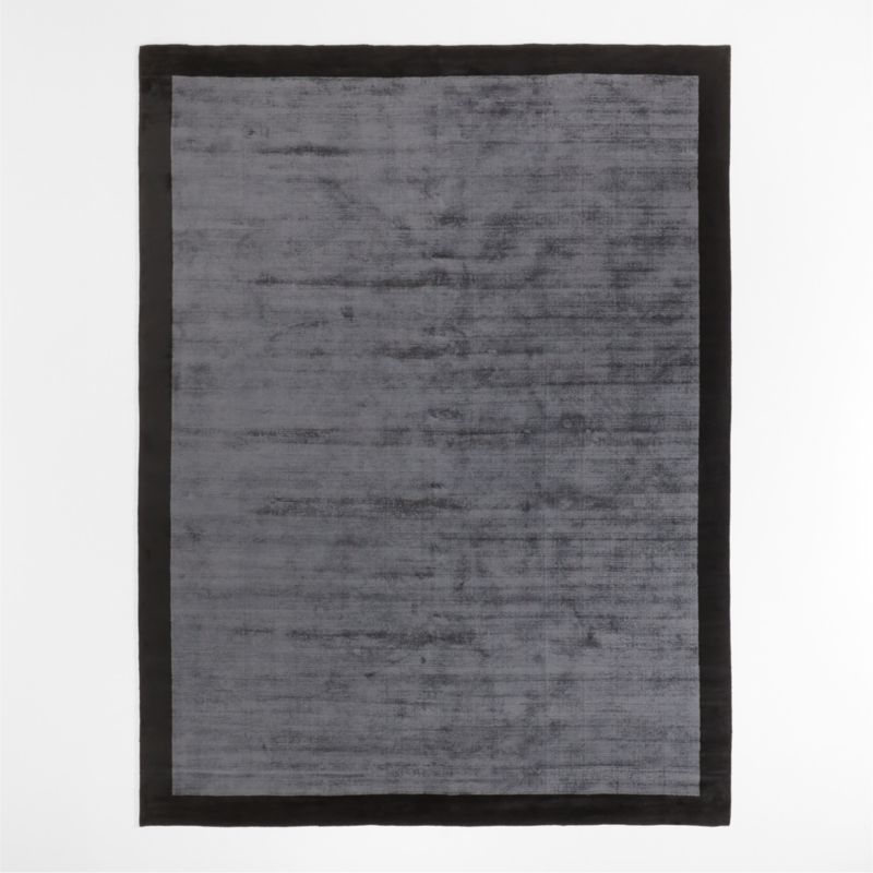 Laval Border Solid Black Rug 12x18" Swatch - image 1 of 4