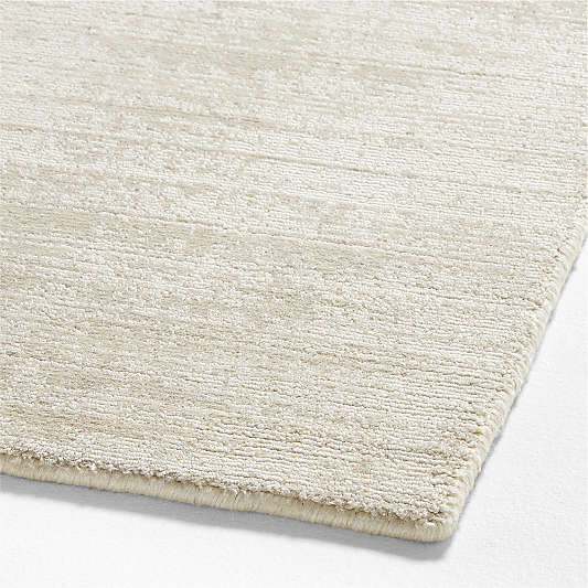 Laval Viscose Solid Ivory Area Rug