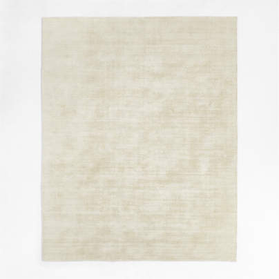 Laval Viscose Solid Ivory Area Rug 9'x12'