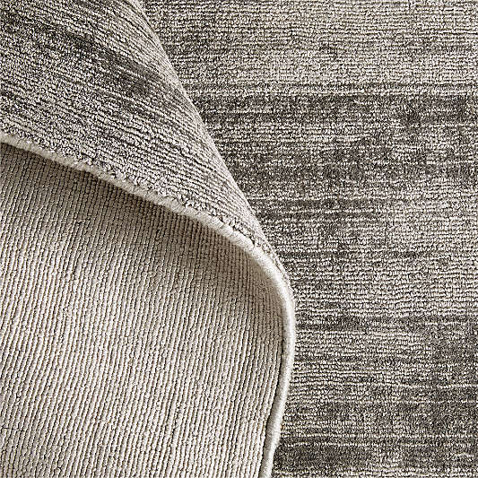 Laval Viscose Handwoven Solid Taupe Area Rug