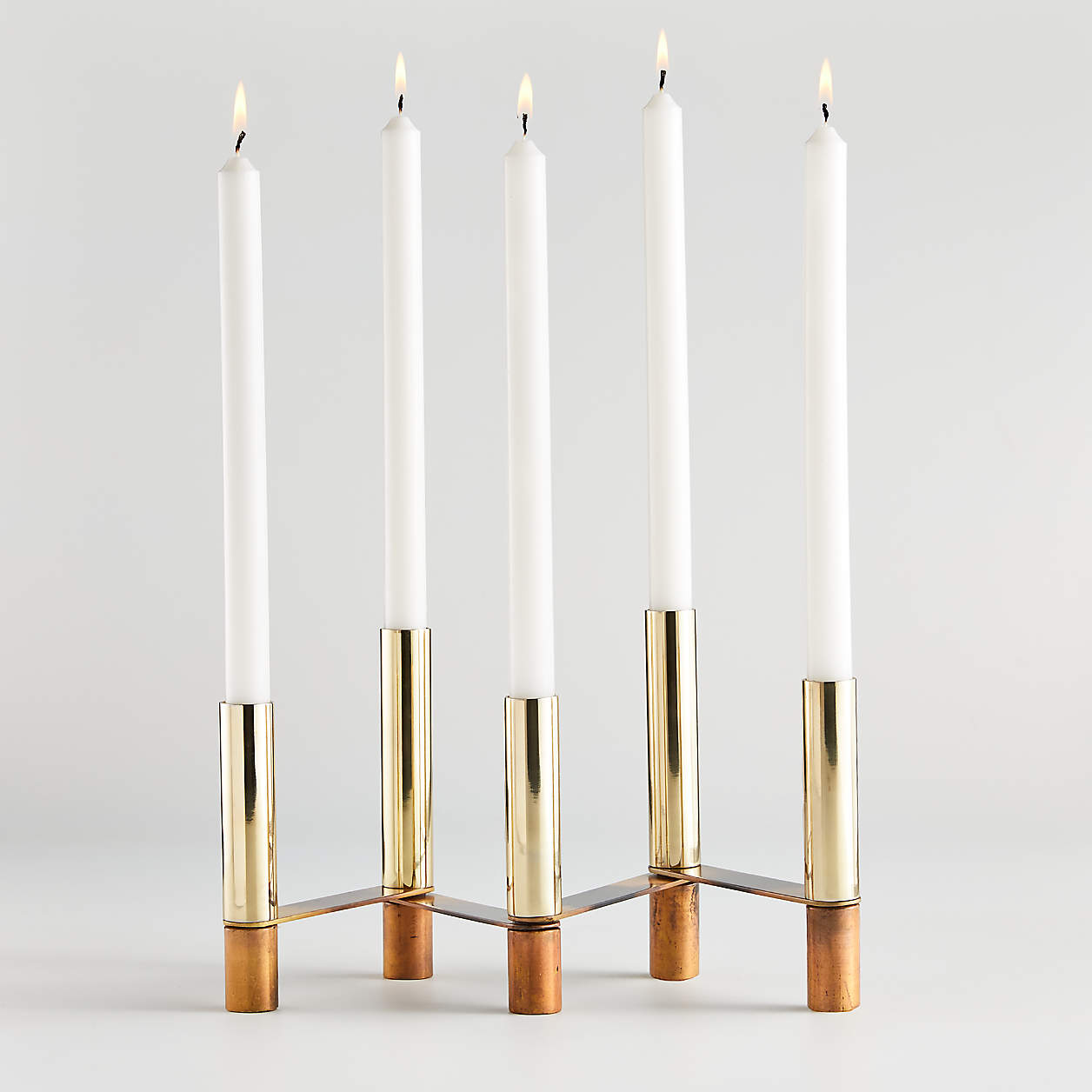 Lavelle Metal Taper Holder Candelabra + Reviews | Crate and Barrel