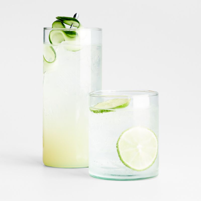 Lavinia Recycled Green Double Old-Fashioned Glass