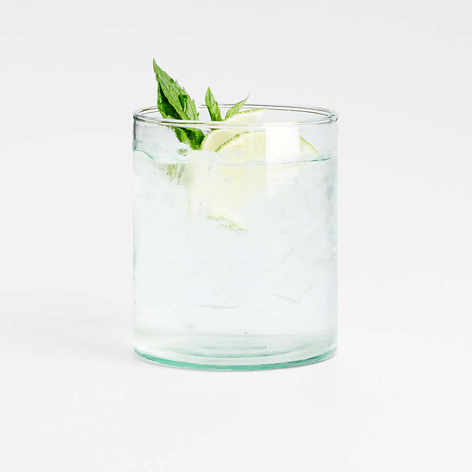 Artisan Crafted Recycled Clear Drinking Glasses (Pair) - Clear Sky