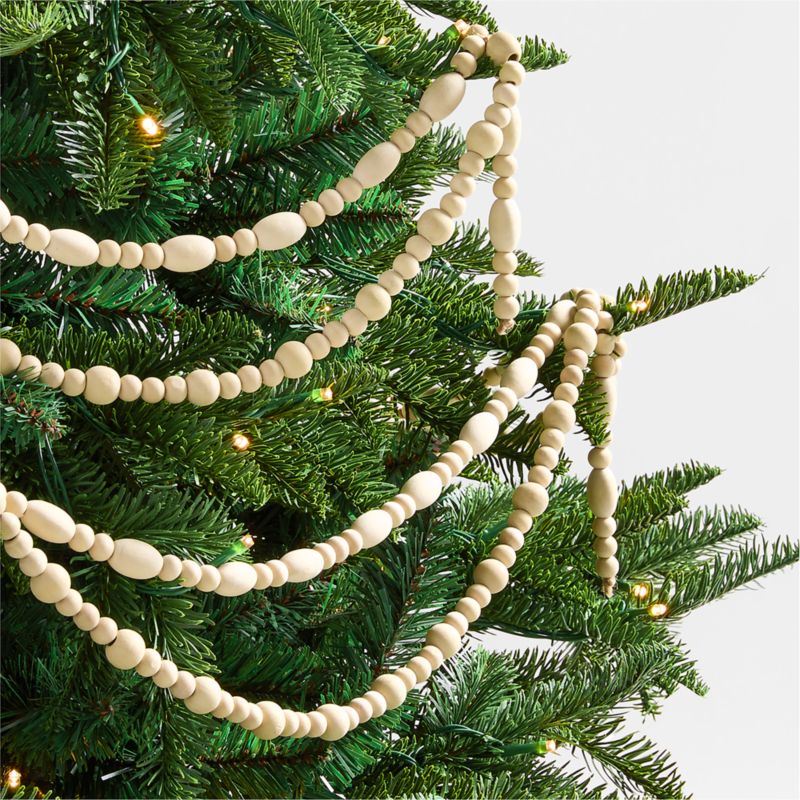 Wood Layered Bead Christmas Garland 6' - image 1 of 4