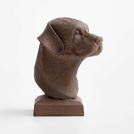 Labrador Bust Metal Decorative Sculpture