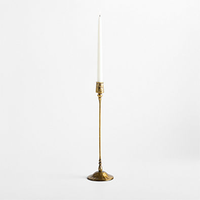 View Luce Medium Brass Taper Holder 16" details
