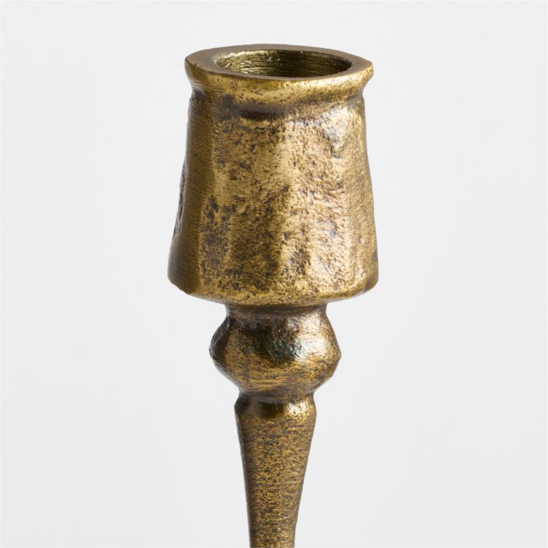 Luce Small Brass Taper Holder 12" - image 5 of 8