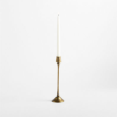 View Luce Small Brass Taper Holder 12" details