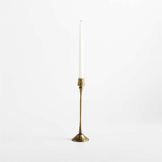 Luce Small Brass Taper Holder 12"