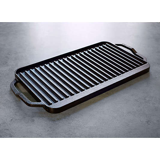 Lodge ® Chef Collection Seasoned Cast Iron Double Burner Reversible Grill/Griddle