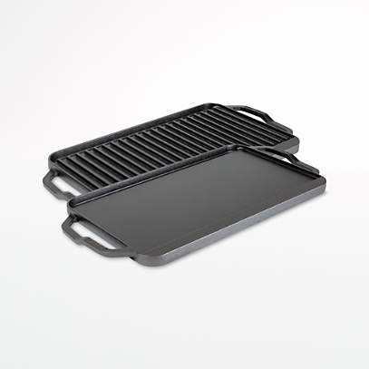 Lodge Chef Collection Seasoned Cast Iron Double Burner Reversible  Grill/Griddle + Reviews