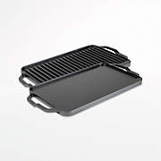 Lodge ® Chef Collection Seasoned Cast Iron Double Burner Reversible Grill/Griddle