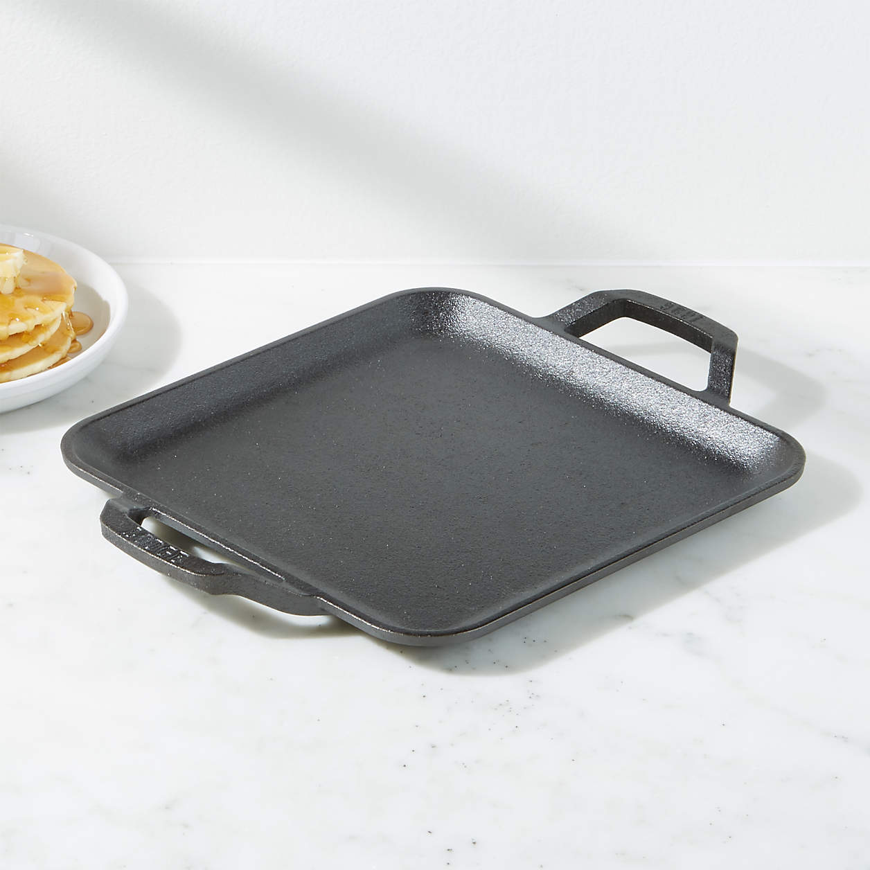 Lodge Chef Collection 11 Seasoned Cast Iron Square Griddle Reviews Crate And Barrel 