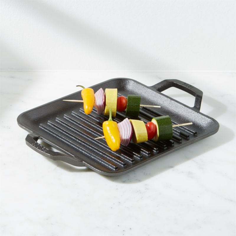 Lodge 10.25 Square Pre-Seasoned Cast Iron Grill Pan - Whisk